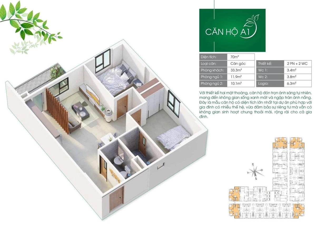 Cho thuê căn hộ chung cư dự án iec residences quy nhơn