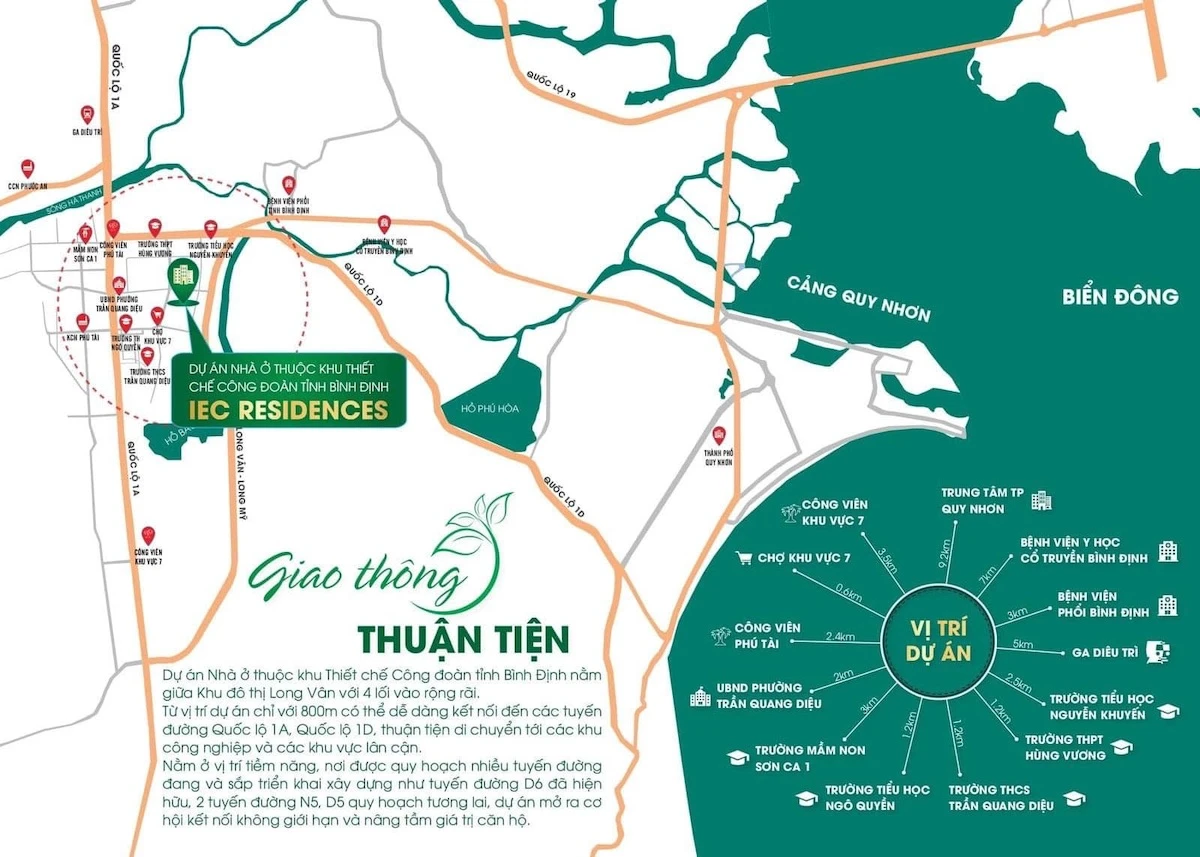 Cho thuê căn hộ chung cư dự án iec residences quy nhơn