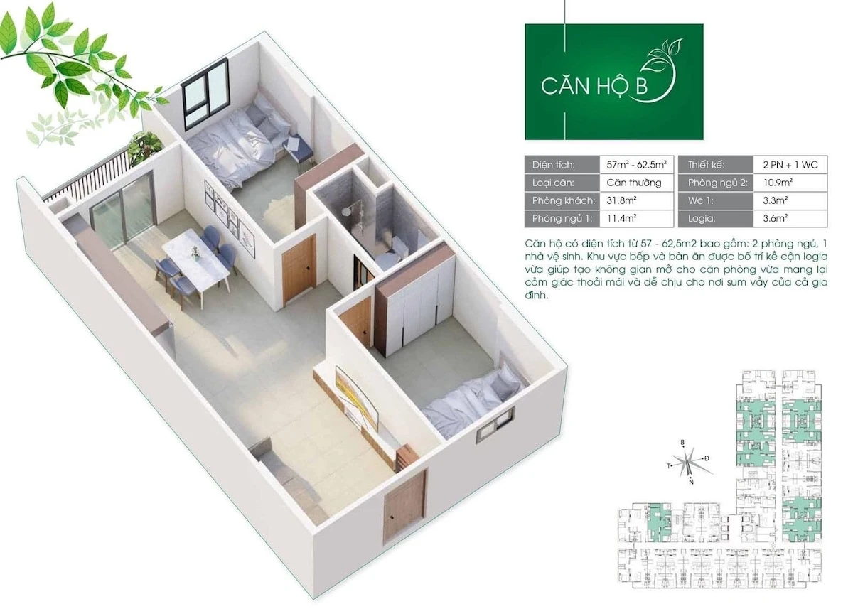 Cho thuê căn hộ chung cư dự án iec residences quy nhơn