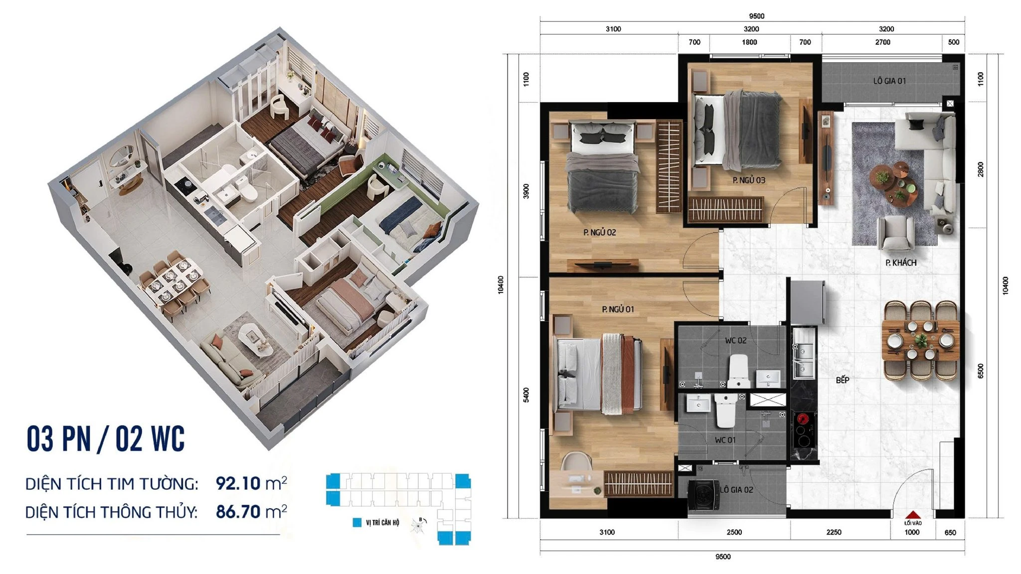 🌿 BÁN CĂN HỘ 3 PHÒNG NGỦ – DIỆN TÍCH RỘNG 92M² TẠI SYMLIFE THUẬN AN