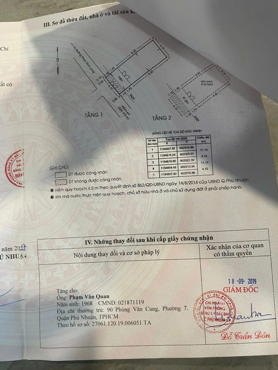 Bán nhà 450/16/3 phan xích long Phường Cầu Kiệu, Hồ Chí Minh giá 7 tỷ  600 triệu