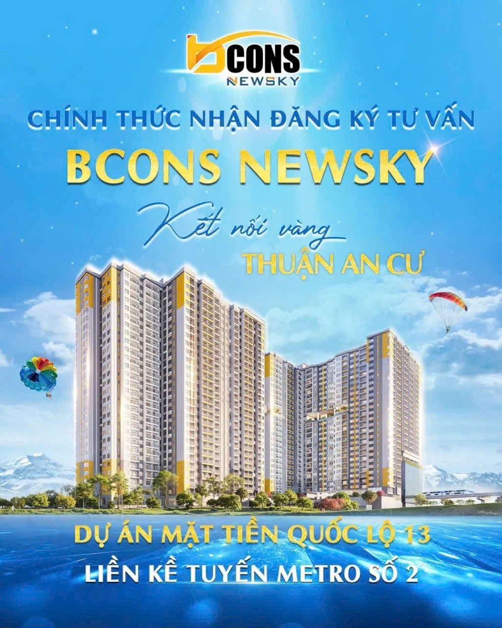 Chính Thức Booking Bcons NewSky Bình Dương Giai Đoạn 1 Giá tốt