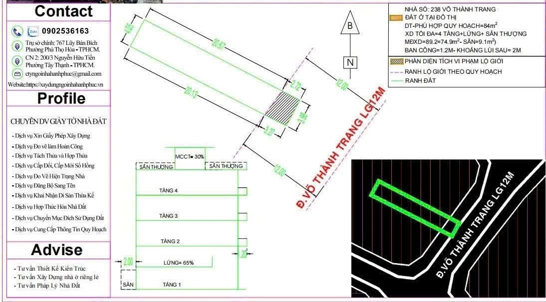 Bán nhà mặt tiền 238 võ thành trang, Phường Tân Sơn Nhất, Hồ Chí Minh giá 13 tỷ  200 triệu