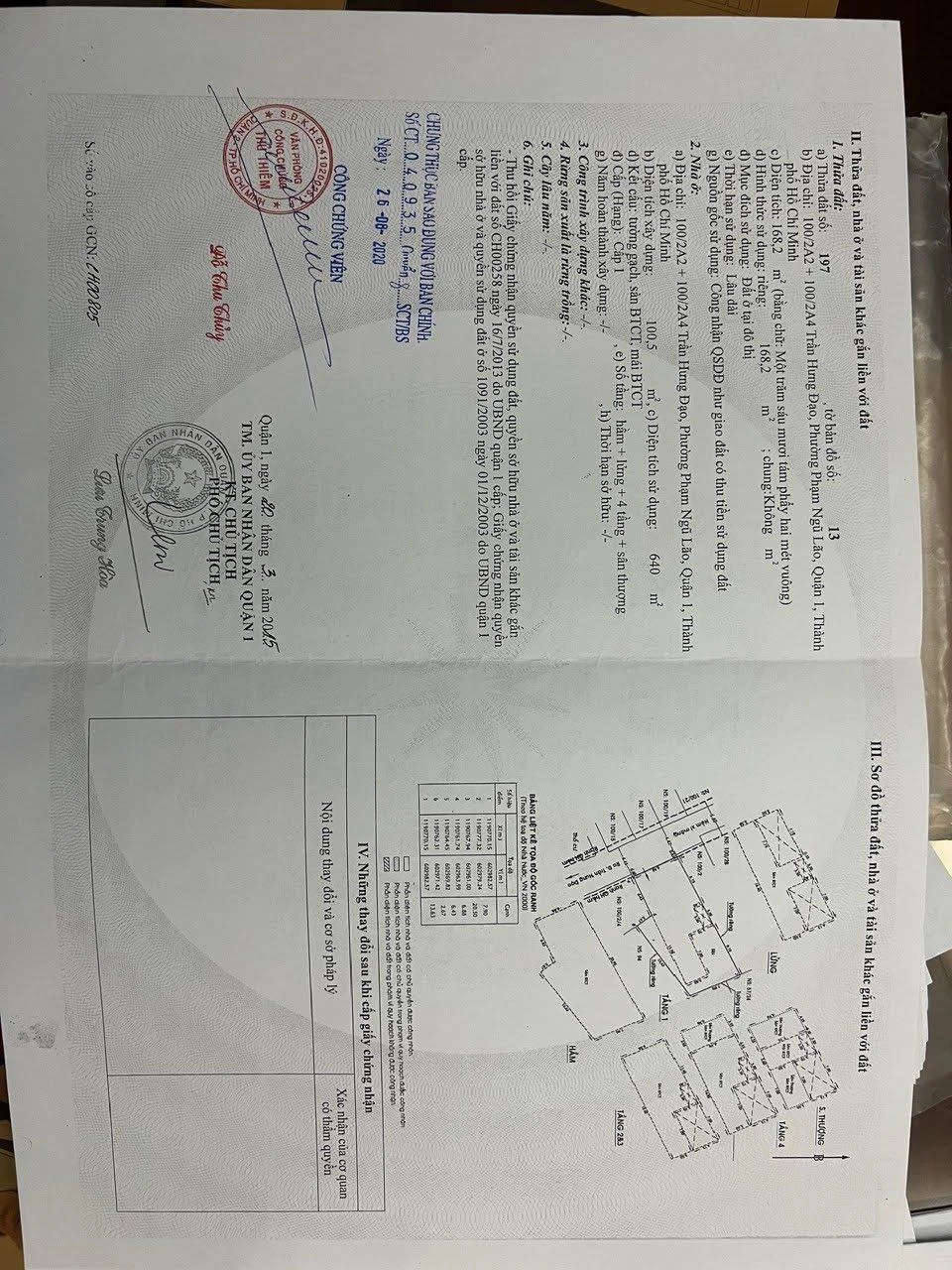 Bán CHDV 100/2a2 - 2a4 trần hưng đạo, tại Phường Cầu Ông Lãnh, Hồ Chí Minh giá 75 tỷ