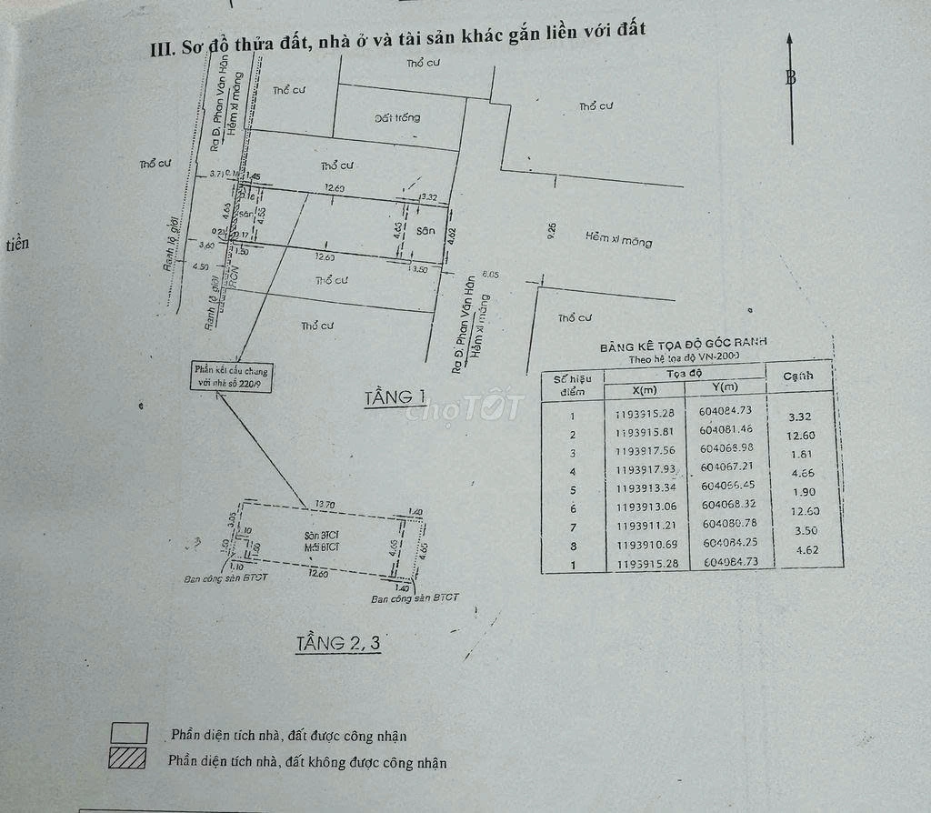 Bán nhà 220/7 Phan Văn Hân, Phường Gia Định, Hồ Chí Minh giá 20 tỷ