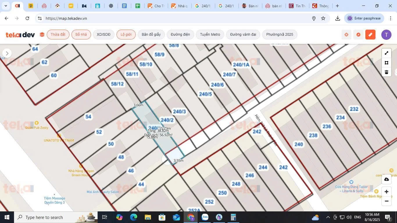 Bán nhà 240/1 Lê Thánh Tôn, Phường Sài Gòn, Hồ Chí Minh giá 18 tỷ  500 triệu