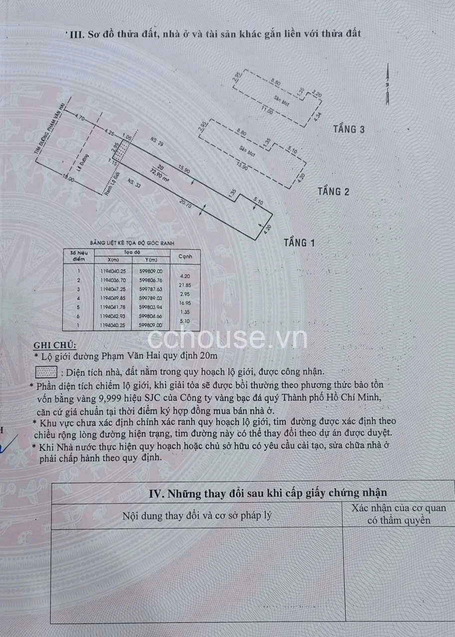 Bán nhà mặt tiền 31 Phạm Văn Hai, Phường Tân Sơn Hòa, Hồ Chí Minh giá 14 tỷ  800 triệu