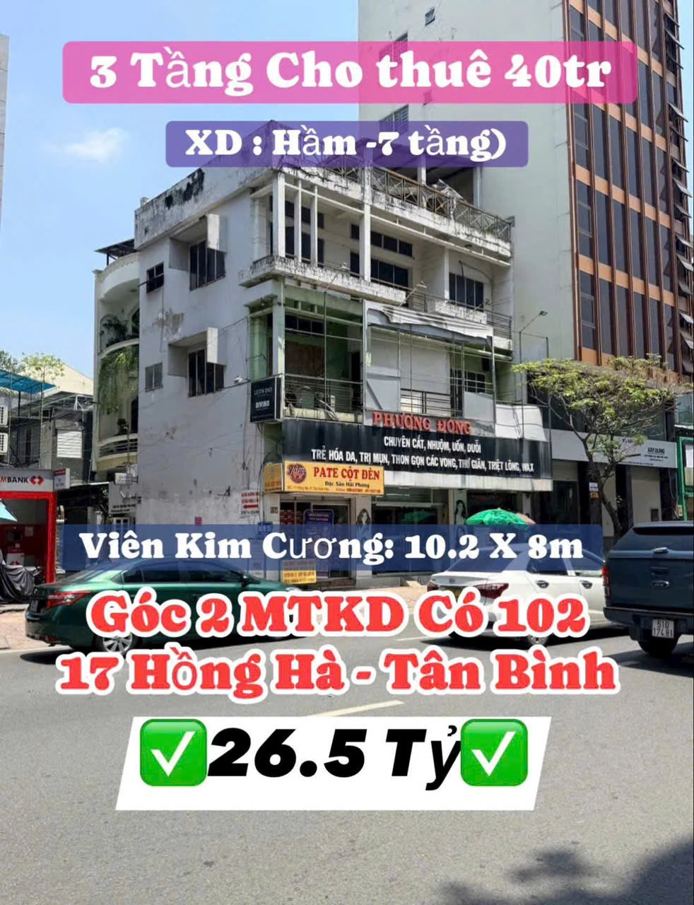 Bán nhà mặt tiền 17 Hồng Hà, Phường Tân Sơn Hòa, Hồ Chí Minh giá 26 tỷ  500 triệu