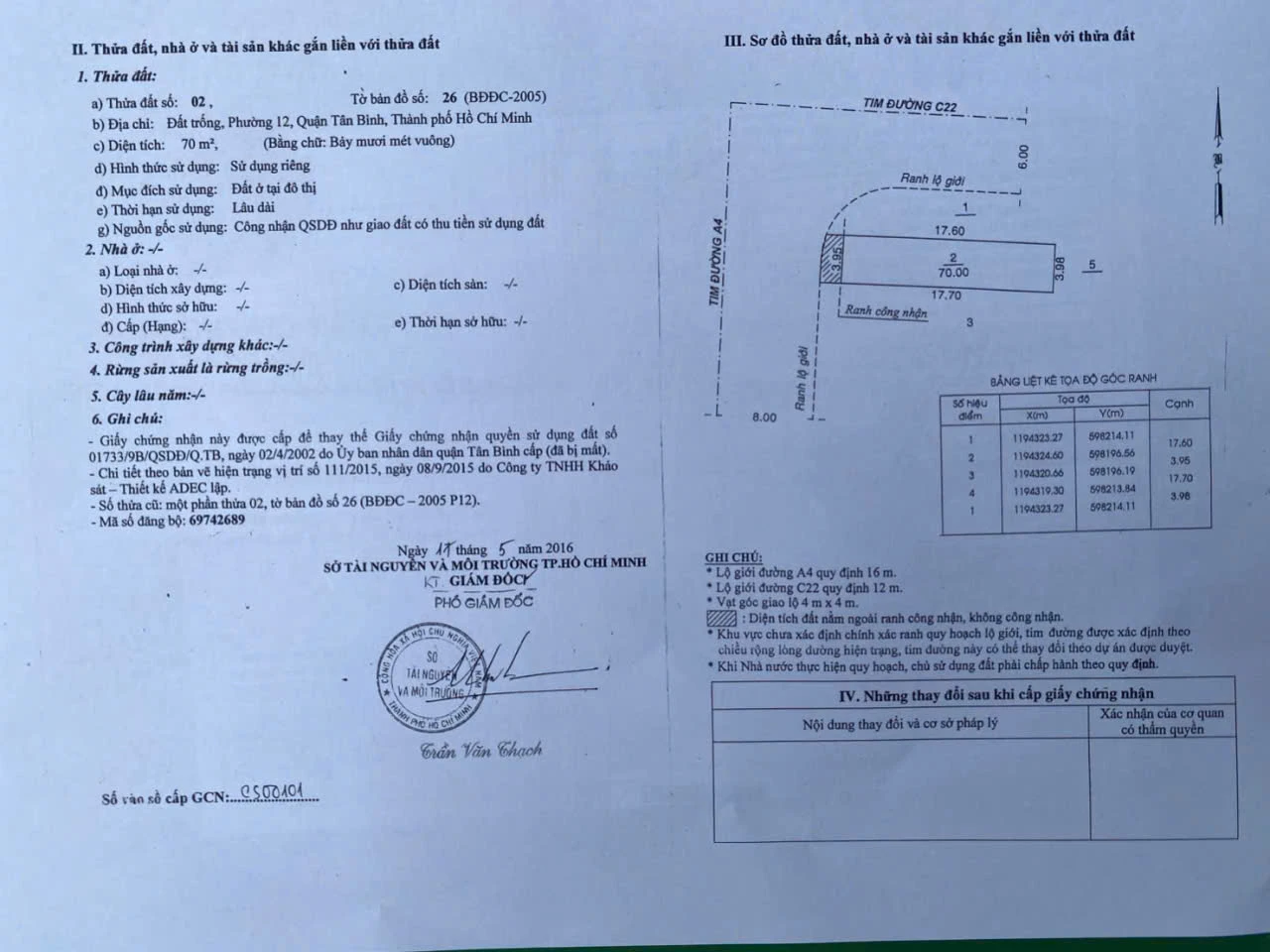 Bán nhà mặt tiền tại ĐƯỜNG A4, Phường Bảy Hiền, Hồ Chí Minh giá 19 tỷ  500 triệu