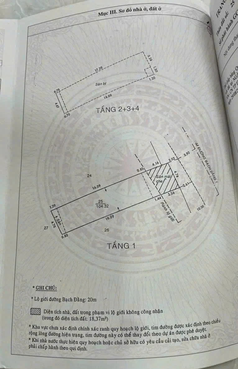 Bán nhà mặt tiền B102 bạch đằng, Phường Tân Sơn Hòa, Hồ Chí Minh giá 26 tỷ