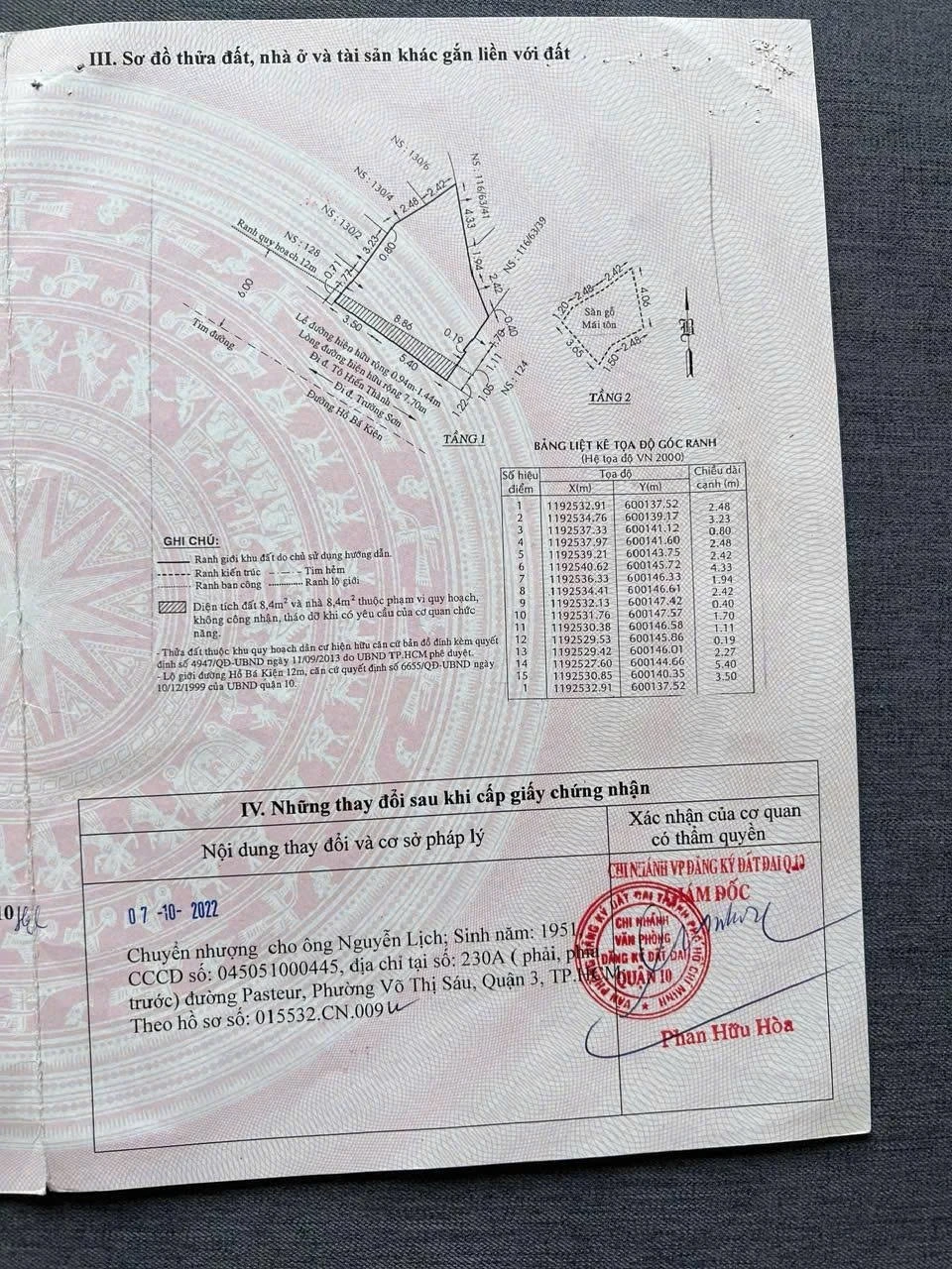 Bán nhà mặt tiền 126 Hồ Bá Kiện, Phường Hòa Hưng, Tp Hồ Chí Minh giá 18 tỷ  500 triệu