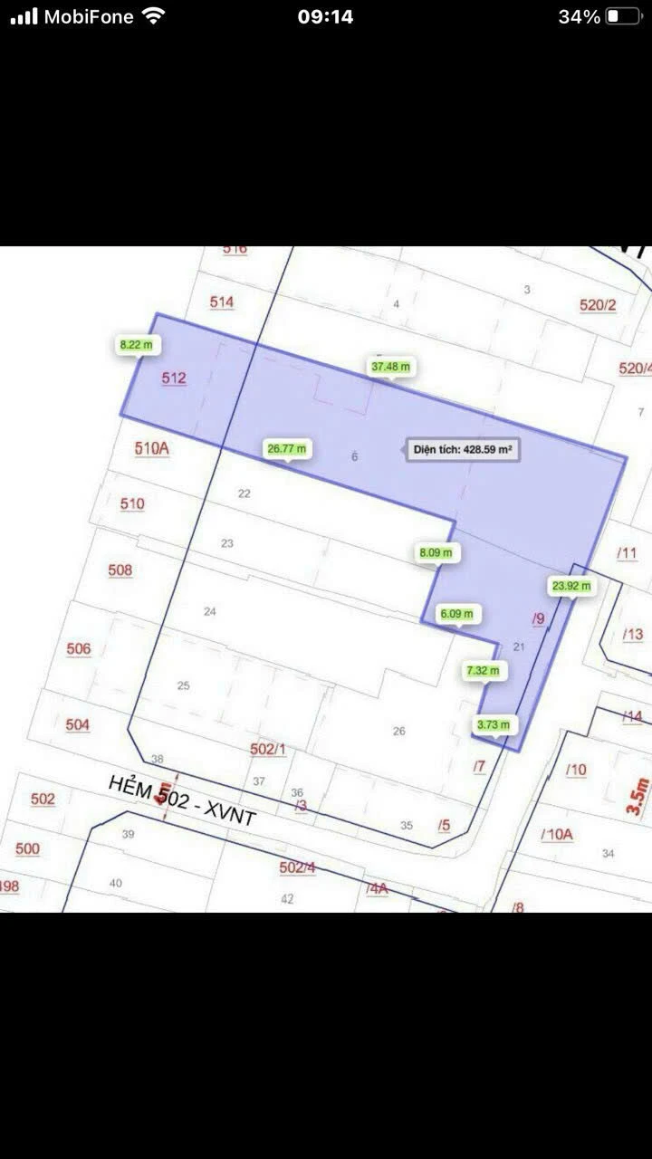 Bán nhà mặt tiền 512 Xô Viết Nghệ Tĩnh, Phường Thạnh Mỹ Tây, Tp Hồ Chí Minh giá 100 tỷ