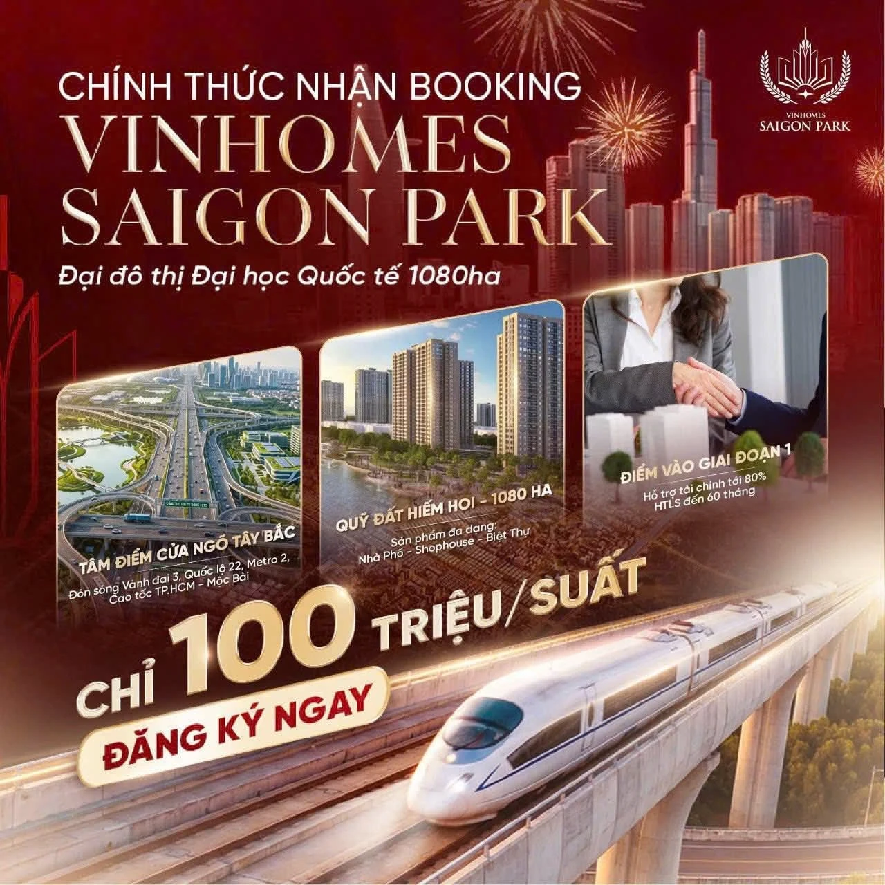 📢 CHÍNH THỨC MỞ NHẬN BOOKING DỰ ÁN VINHOMES SAIGON PARK 🔥