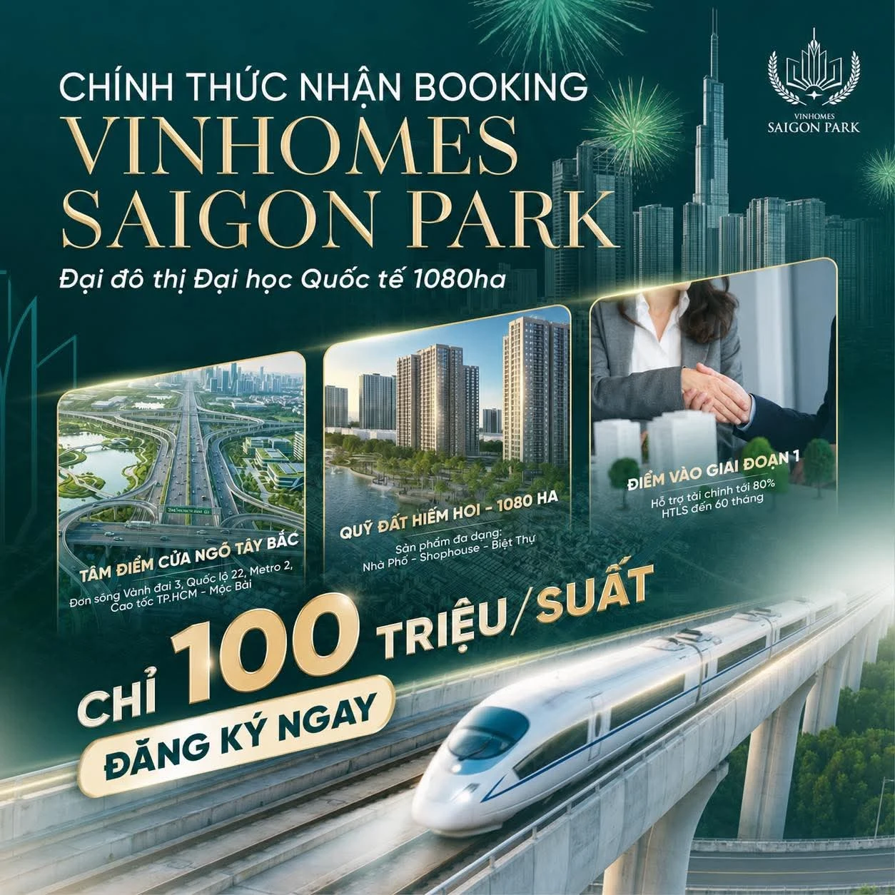 🚨 VINHOMES SAIGON PARK – CHÍNH THỨC NHẬN BOOKING GIAI ĐOẠN ĐẦU 🚨