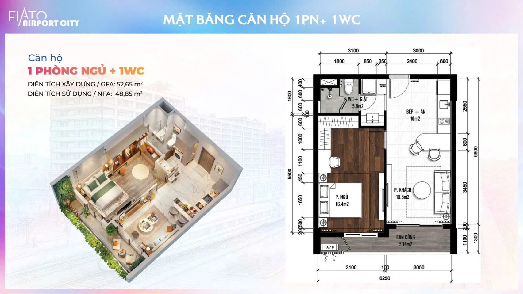 🏙️ CHUYỂN NHƯỢNG CĂN HỘ 1PN – FIATO AIRPORT CITY ✨