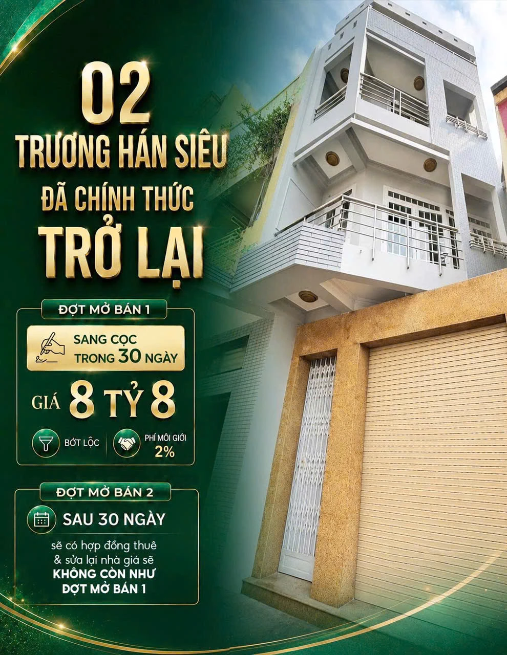 Bán nhà mặt tiền 2 Trương Hán Siêu, Phường Tân Định, Tp Hồ Chí Minh giá 8 tỷ  800 triệu