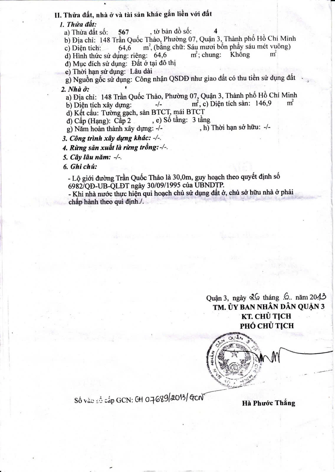 Bán nhà mặt tiền 148 Trần Quốc Thảo, Phường Xuân Hòa, Tp Hồ Chí Minh giá 28 tỷ