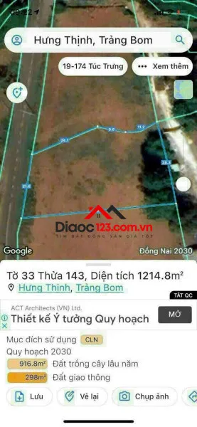 🔥 cắt lỗ sâu 1 tỷ – đất mặt tiền đường nhựa – hưng thịnh, trảng bom, đồng nai