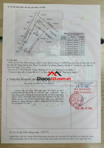 Bán chdv 315/24 hai bà trưng, phường tân định, tp hồ chí minh giá 15 tỷ