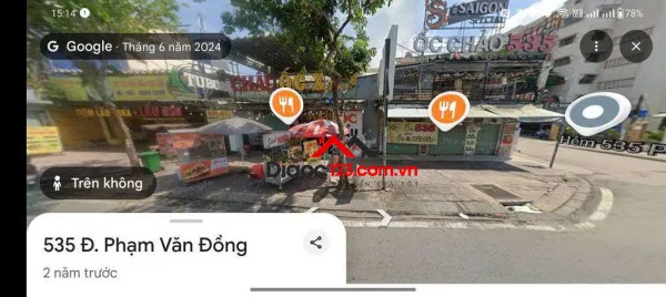 Bán nhà mặt tiền 535 phạm văn đồng, phường bình lợi trung, tp hồ chí minh giá 14 tỷ  500 triệu