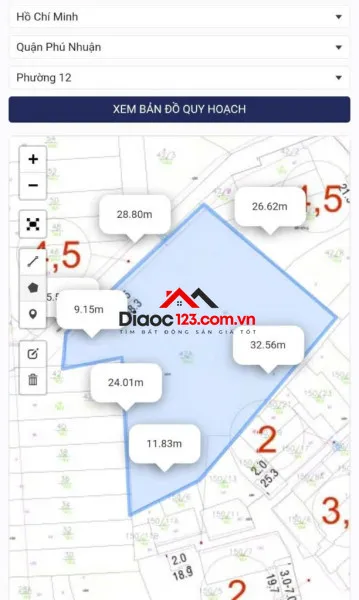 Bán đất 42a trần huy liệu, phường cầu kiệu, tp hồ chí minh giá 190 tỷ