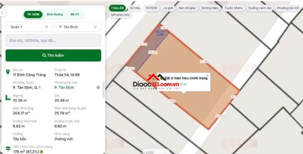 Cơ hội sở hữu mặt tiền đinh công tráng quận 1, 177m2, ngang 10.3m, sát chợ tân định, 79 tỷ