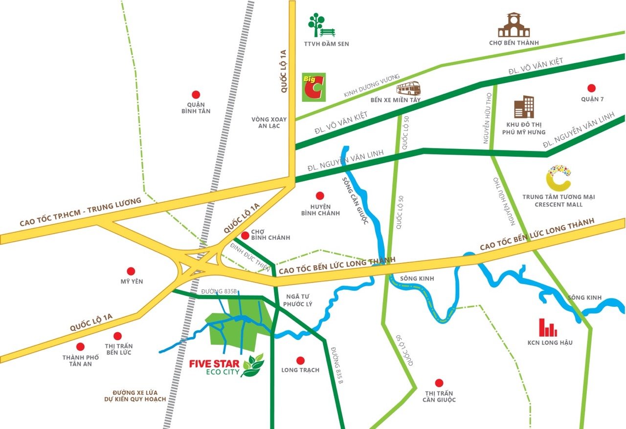 Vị trí Five Star Eco City