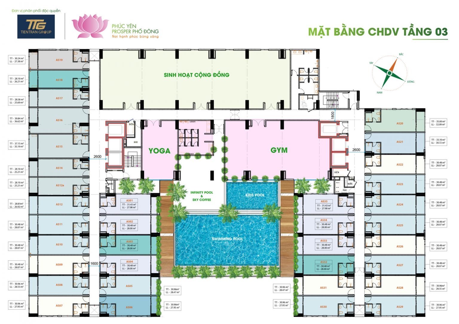 MẶT BẰNG TẦNG DỰ ÁN PROSPER PHỐ ĐÔNG THỦ ĐỨC