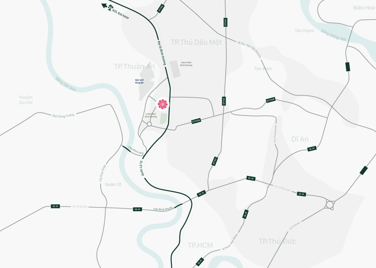 Vị trí Setia Edenia ECO Xuân