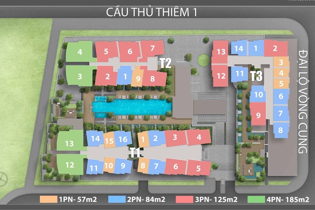 Mặt bằng tiện ích the river thủ thiêm