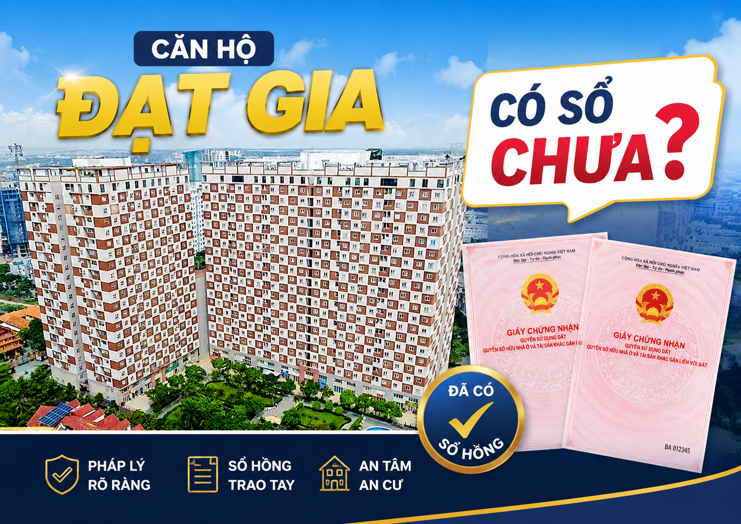 Chung Cư Đạt Gia Có Sổ Chưa? Cập Nhật Pháp Lý Mới Nhất 2026