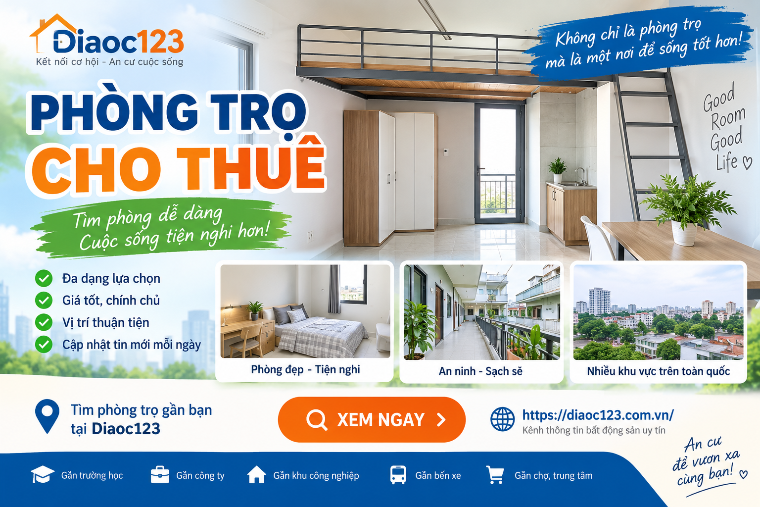 Nhà Trọ Gần Đây – Tìm Phòng Trọ Nhanh, Giá Tốt Trên Toàn Quốc