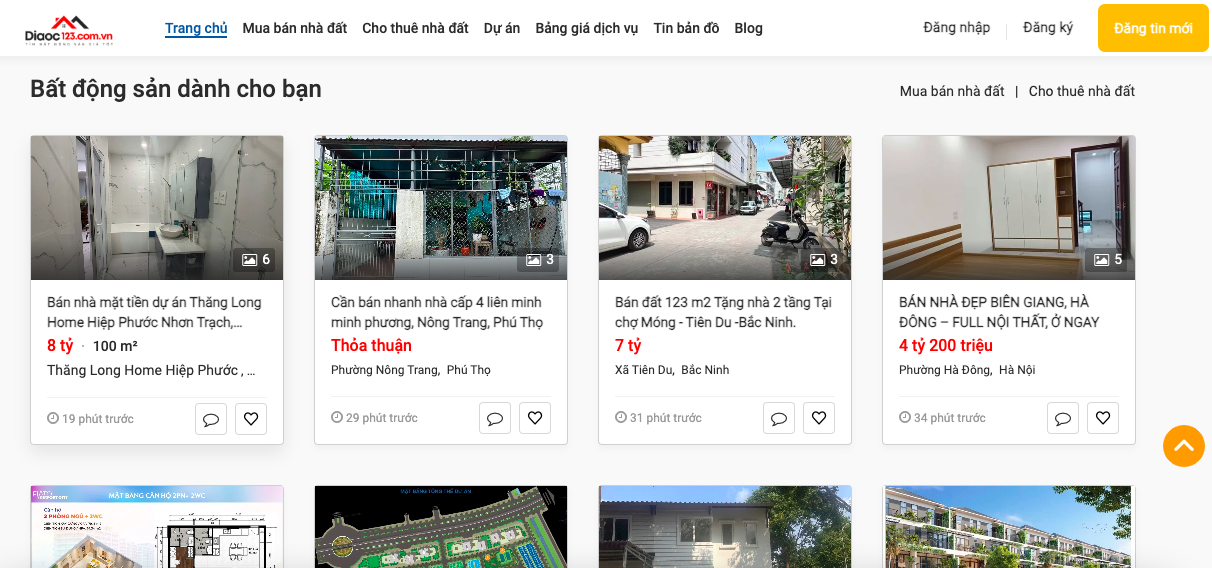 Đăng Tin BDS Tại DiaOc123.com.vn