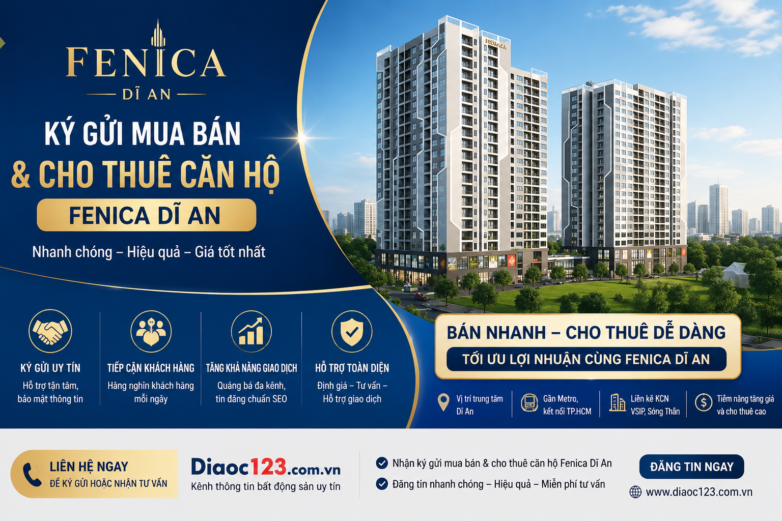 Ký Gửi Mua Bán & Cho Thuê Căn Hộ Fenica Dĩ An Tại Diaoc123.com.vn