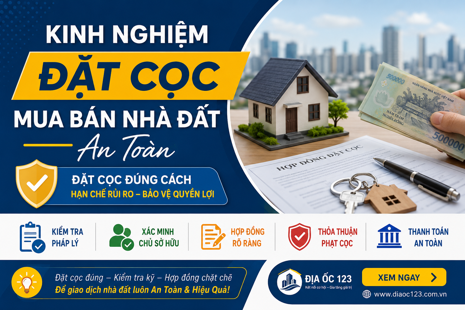 Kinh Nghiệm Đặt Cọc Mua Bán Nhà Đất An Toàn