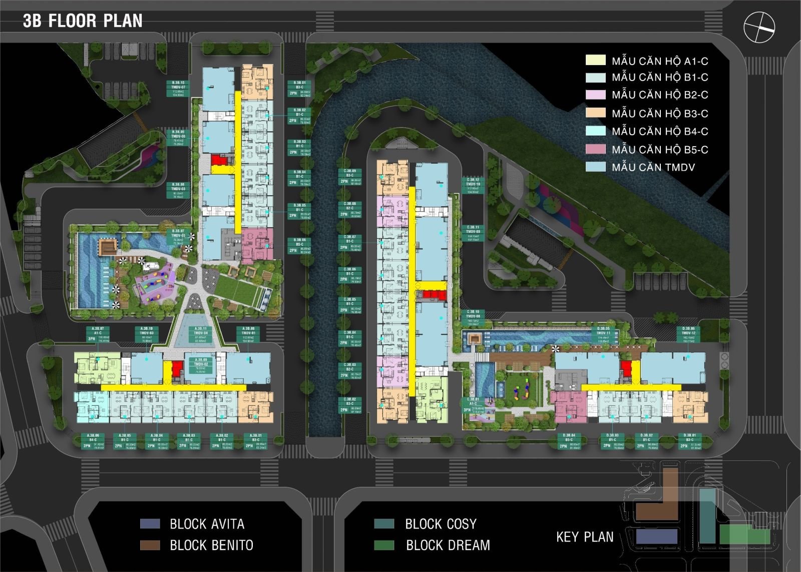 Mặt bằng tầng 4 fiato uptown