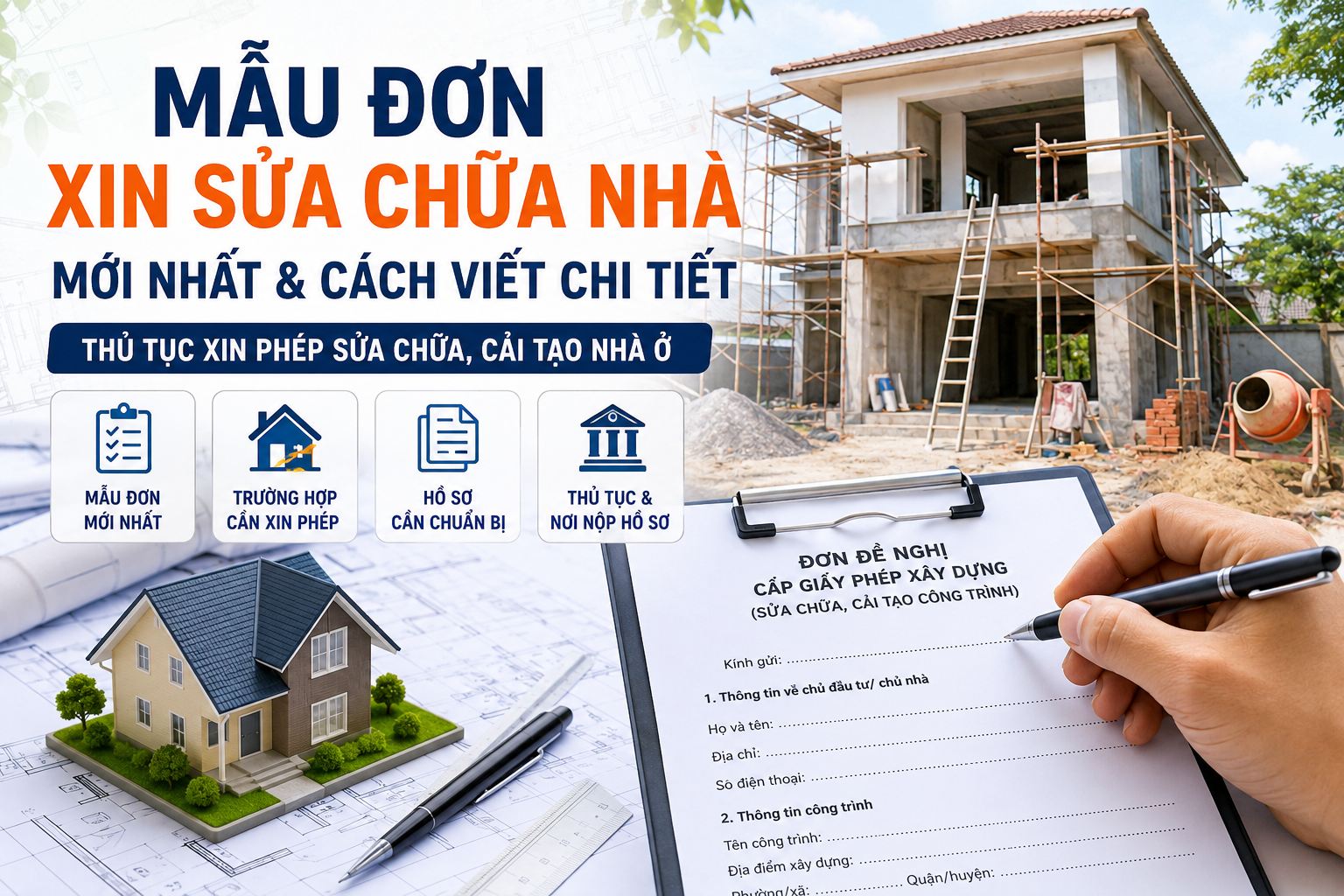 Mẫu Đơn Xin Sửa Chữa Nhà Mới Nhất – Cách Viết & Thủ Tục