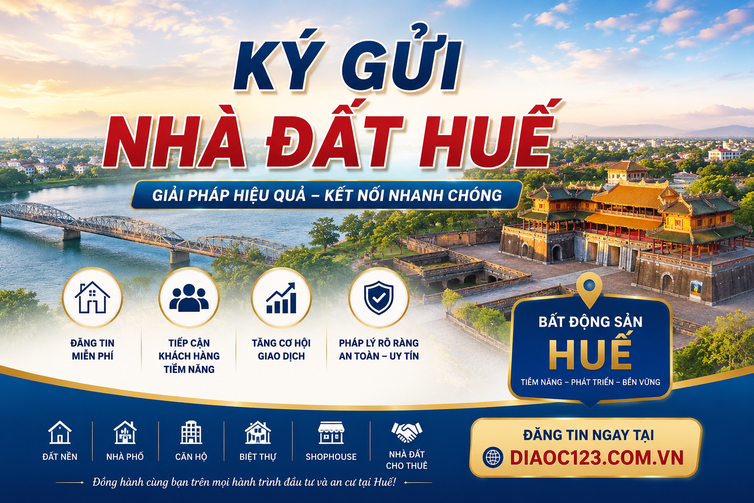 Ký Gửi Mua Bán Nhà Đất Huế – Đăng Tin Miễn Phí Tại Diaoc123