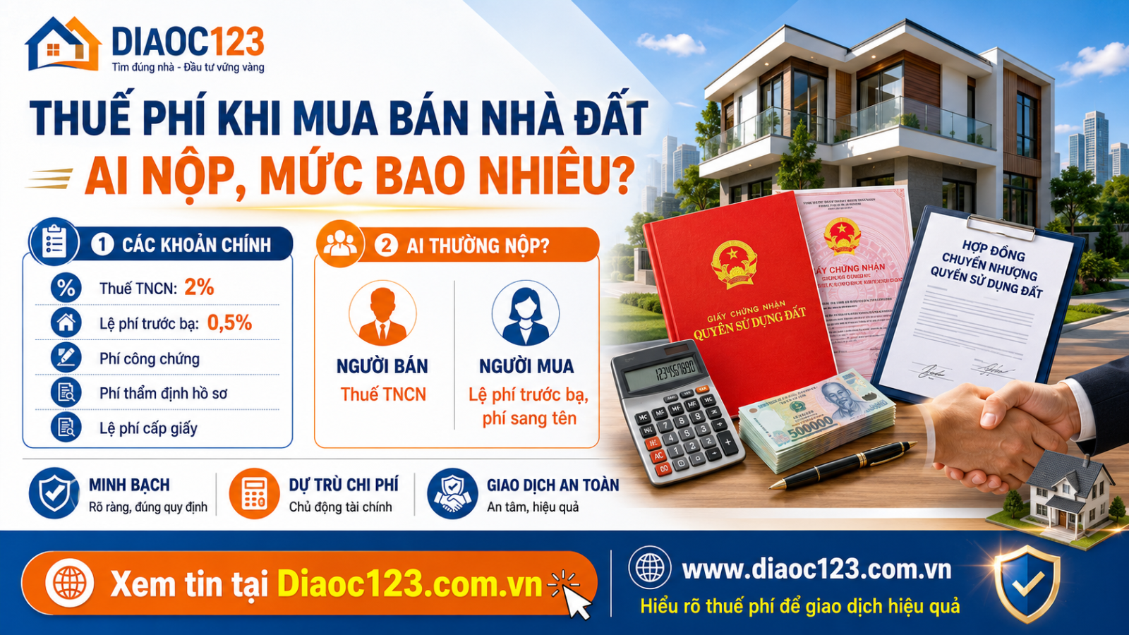 Thuế Phí Khi Mua Bán Nhà Đất: Ai Nộp, Mức Bao Nhiêu?