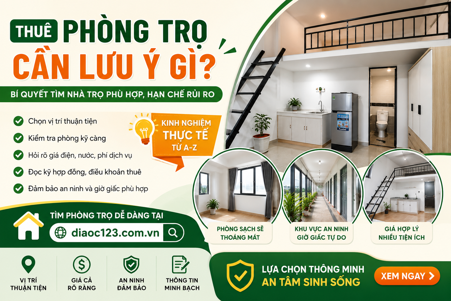 Thuê Phòng Trọ Cần Lưu Ý Gì? Kinh Nghiệm Tìm Nhà Trọ Giá Tốt