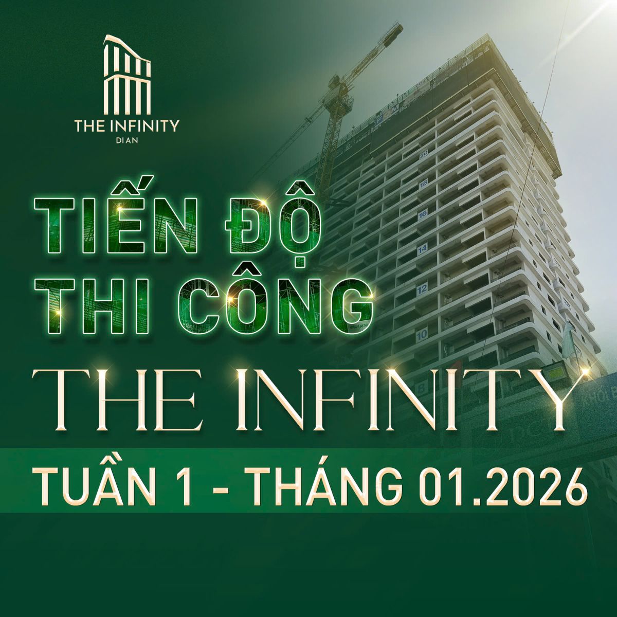📢 CẬP NHẬT TIẾN ĐỘ DỰ ÁN THE INFINITY DĨ AN – THÁNG 01/2026