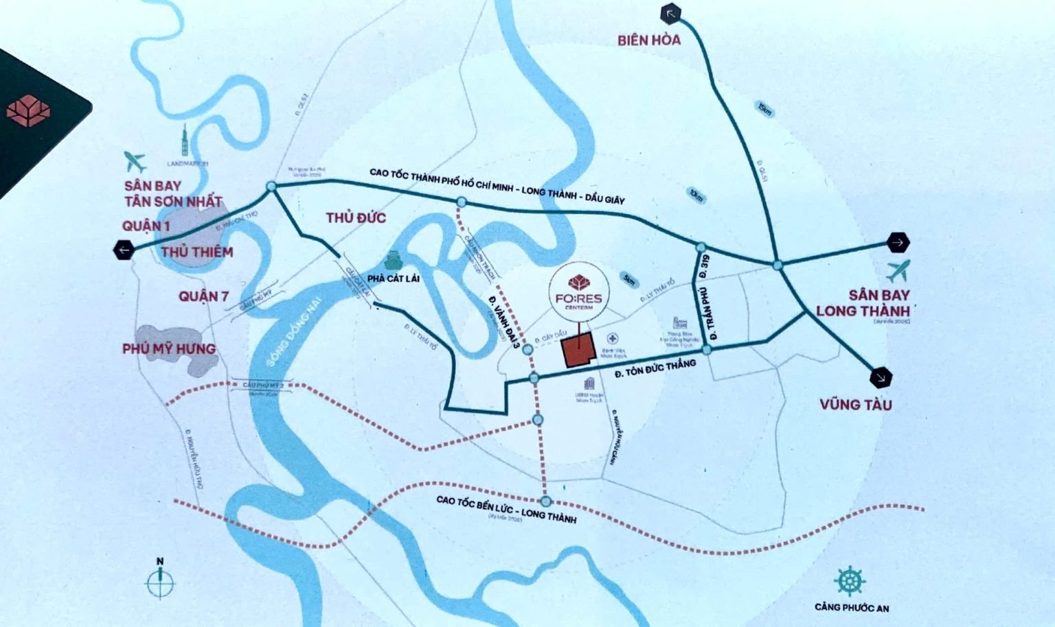 Vị trí dự án Fores Centerm Nhơn Trạch Đồng Nai