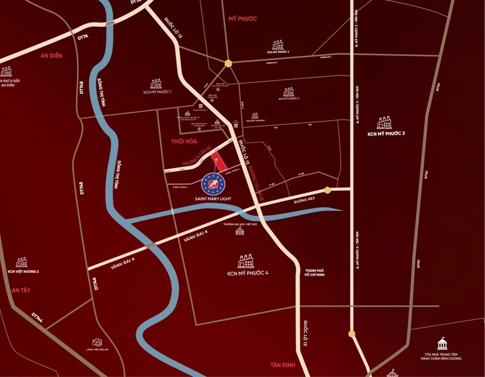 Vị trí dự án saint Mary Light