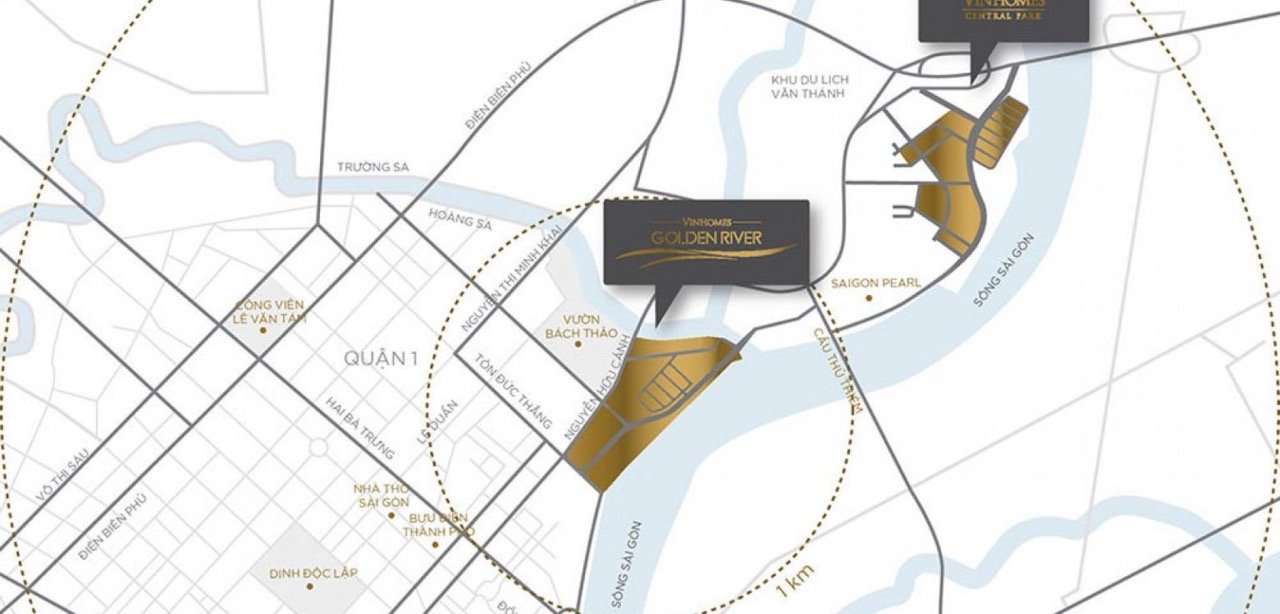 vị trí Vinhomes Golden River