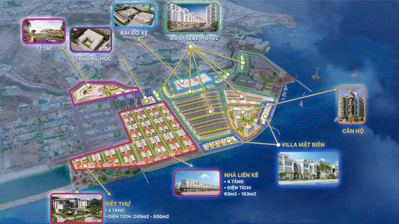 Mặt bằng quy hoạch Vinhomes Pearl Bay Khánh Hoà