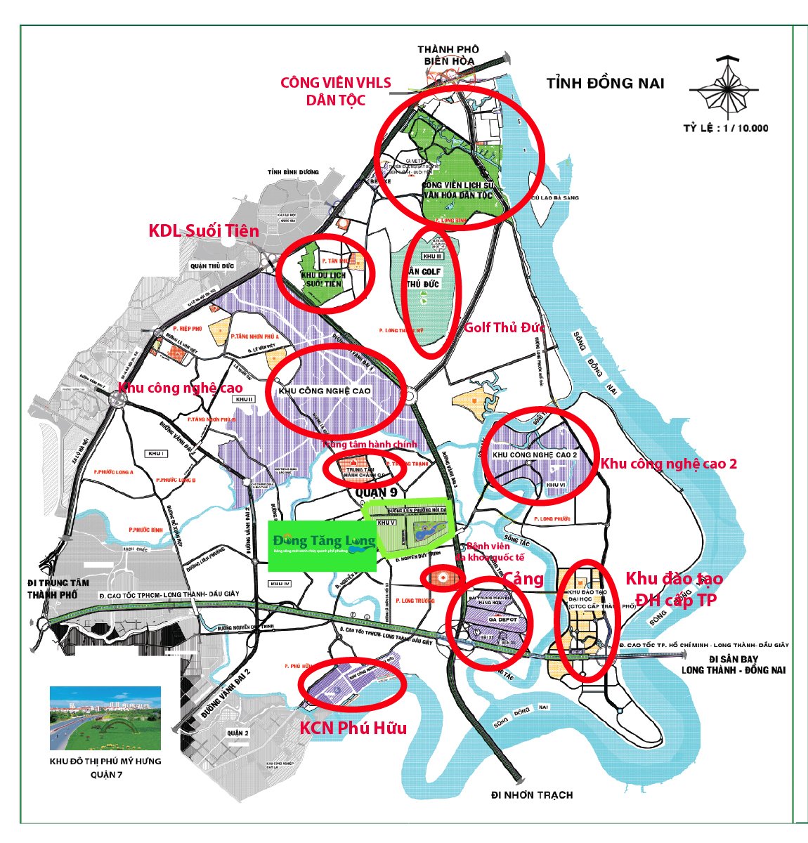bản độ vị trí dự án đông tăng long