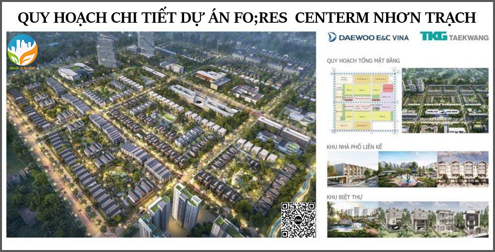 Mặt bằng quy hoạch dự án Fores Centerm Nhơn Trạch Đồng Nai